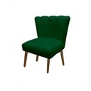 Ver imagem 1 de Cadeira Pétala Flor para Sala de Estar Penteadeira Salão Suede Verde