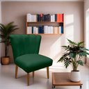 Ver imagem 3 de Cadeira Pétala Flor para Sala de Estar Penteadeira Salão Suede Verde