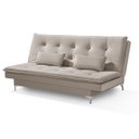 Ver imagem 3 de Sofá Cama Bangkok Costura Capitonê Moderna Com Almofadas