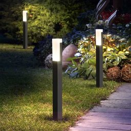 Poste Balizador de Jardim Preto 60cm Led 10W 3000K Bivolt IP66 EMBU LED - 2