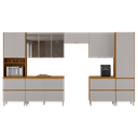 Ver imagem 3 de Cozinha Modulada 7 Peças 13 Portas 7 Gavetas Nicho p/Forno MDF Dodradiça Slow Motion Lúmina Itatiaia