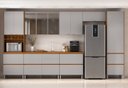 Ver imagem 1 de Cozinha Modulada 7 Peças 13 Portas 7 Gavetas Nicho p/Forno MDF Dodradiça Slow Motion Lúmina Itatiaia Marrom/Cinamomo/Fendi