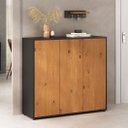 Ver imagem 2 de Sapateira Grande Armário 18 Pares Porta Sapatos 45 Freijó Miran Idimex