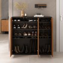 Ver imagem 4 de Sapateira Grande Armário 18 Pares Porta Sapatos 45 Freijó Miran Idimex