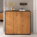 Ver imagem 1 de Sapateira Grande Armário 18 Pares Porta Sapatos 45 Freijó Miran Idimex