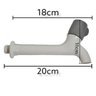 Torneira Para Pia Tanque Parede 1/2 Plástica Volante Cores Tubo Reforçado PVC Resistente:Cinza - 2