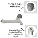 Ver imagem 3 de Torneira Para Pia Tanque Parede 1/2 Plástica Volante Cores Tubo Reforçado PVC Resistente:Cinza