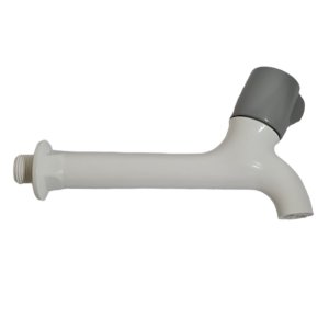 Torneira Para Pia Tanque Parede 1/2 Plástica Volante Cores Tubo Reforçado PVC Resistente:Cinza