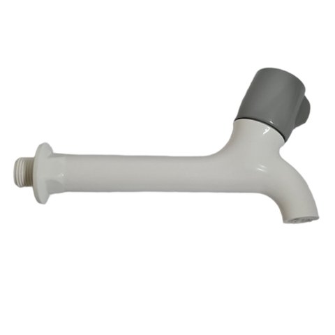 Torneira Para Pia Tanque Parede 1/2 Plástica Volante Cores Tubo Reforçado PVC Resistente:Cinza