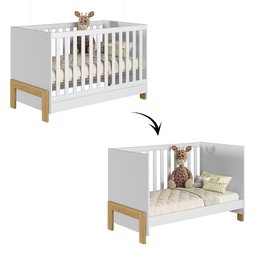 Berço Mini Cama 4300 Branco Acetinado Patoti Móveis - 3