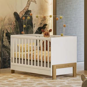 Berço Mini Cama 4300 Branco Acetinado Patoti Móveis