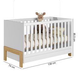 Berço Mini Cama 4300 Branco Acetinado Patoti Móveis - 2