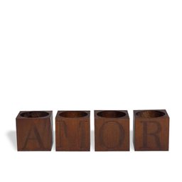 Cachepot para suculentas 4 vasos AMOR Geguton - 2