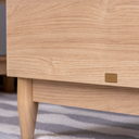 Ver imagem 6 de Berço Americano e Cômoda Infantil 6 Gavetas Branco com Carvalho Linha Tomi Quater