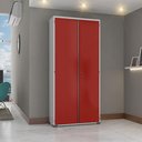 Ver imagem 5 de Armário Aço Escritório Fechadura 4 Prateleiras Vermelho