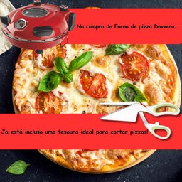 Forno para Pizza Vermelho 127v com Tesoura Italiana para Cortar - 2