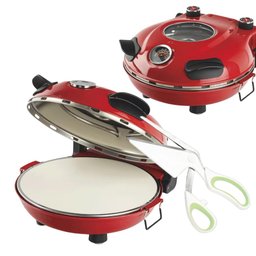 Forno para Pizza Vermelho 127v com Tesoura Italiana para Cortar - 9