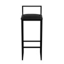 Ver imagem 7 de Jogo 2 Banqueta Alta Cozinha Bar Balcão Bistrô Industrial Preta Estofado Preto
