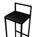 Ver imagem 3 de Jogo 2 Banqueta Alta Cozinha Bar Balcão Bistrô Industrial Preta Estofado Preto