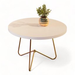 Mesa de Centro Jb 8006 Pérola e Dourado Bechara - 2