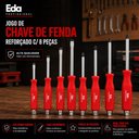 Ver imagem 3 de Kit Chave Fenda e Philips 8 Pecas Cromo Vanadio Reforcada Ponta Imantada Magnetica Jogo Ferramentas