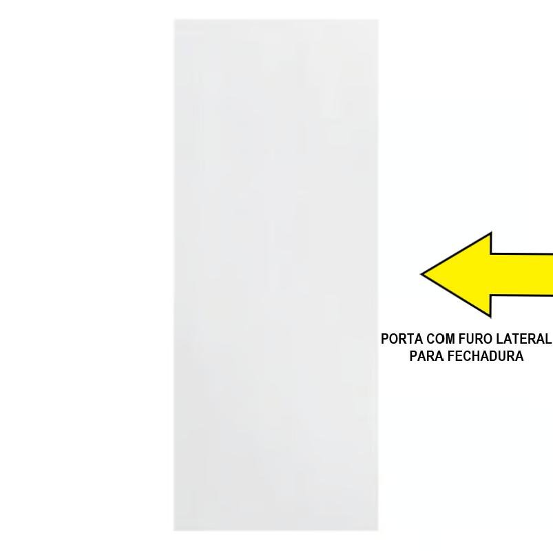 Porta Interna Lisa com Fundo Branco Primer - 210x60 - 3