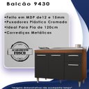 Ver imagem 3 de Armario Aereo 4 Portas e Balcao 120cm Savana Preto Mobbs