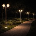 Ver imagem 4 de Kit 12 Postes Jardim Luminária Grega Cristal Dital 171x18cm