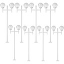 Ver imagem 1 de Kit 12 Postes Jardim Luminária Grega Cristal Dital 171x18cm