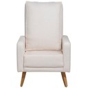 Ver imagem 3 de Poltrona de Amamentação Fixa Pés Manu Noah D02 Bouclê Off White B-114 - Lyam Decor