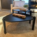 Ver mais imagens de Mesa de Centro Orgânica 84,4cm Pé de Madeira 28011 Artesano