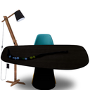 Ver imagem 2 de Mesa Oval Organica Flower 120x80cm em Ebano Modelar Moveis Mesa de Jantar Orgânica