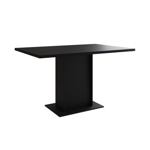 Mesa Jantar Londres Retangular Preta137x90cm 6 Cadeiras Estofadas Vermelho Ferro Branco
