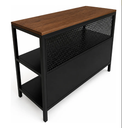 Ver imagem 1 de Bancada Ilha Design Industrial Branco 1,40MT Imbuia Preto