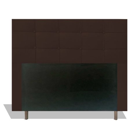 Cabeceira Estofada Lia 195 cm Para Cama Box Quarto King Size MV Estofados Suede Marrom
