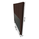 Ver imagem 2 de Cabeceira Estofada Lia 195 cm Para Cama Box Quarto King Size MV Estofados Suede Marrom