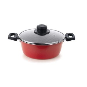 Panela Caçarola 22Cm Cozinha Vermelha 2,8 Litros Multiflon
