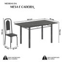 Ver imagem 3 de Conjunto Sala de Jantar com 6 Cadeiras Lara Prata/Preto