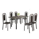 Ver imagem 2 de Conjunto Sala de Jantar com 6 Cadeiras Lara Prata/Preto