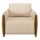 Ver imagem 7 de Conjunto Decorativo Poltrona e Sofá 223cm Maceió Linho Champagne - Gran Belo