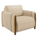 Ver imagem 5 de Conjunto Decorativo Poltrona e Sofá 223cm Maceió Linho Champagne - Gran Belo