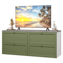 Ver imagem 3 de Rack para TV até 70 Polegadas 160cm 4 Gavetas Branco/Verde Vik Madesa 04