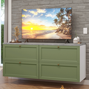 Ver imagem 1 de Rack para TV até 70 Polegadas 160cm 4 Gavetas Branco/Verde Vik Madesa 04