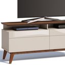 Ver imagem 2 de Rack Classic 146cm 2 Gaveta Prateleira Offwhite Freijó Imcal