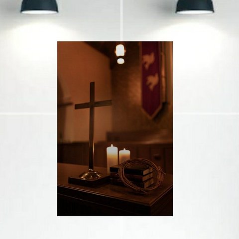 Quadro Decorativo Tela Canvas Religiosos Ref:qbre9 Lojall 60 X 40 Cm Borda Infinita