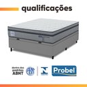 Ver imagem 6 de Cama Box Baú Casal Probel Molas Ensacadas Euro In 138x188x71cm Guarda Costas Stone Branco/Cinza