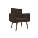 Ver imagem 2 de Kit 2 Poltronas Thais Clássico: Suede/marrom