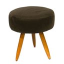 Ver imagem 1 de Puff Banqueta Retro Pés Castanho Palito Várias Estampas:marrom