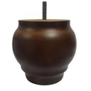 Ver imagem 1 de Kit 4 Pés Torneados Imbuia 10cm Linha Alta Pezinhos Sofás Decoração Mimo