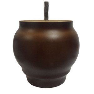 Kit 4 Pés Torneados Imbuia 10cm Linha Alta Pezinhos Sofás Decoração Mimo